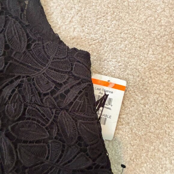 JS Collections Theodora Sheath Midi Sleeveless Dress Black Palm Lace - S 8 - NWT - Picture 13 of 13